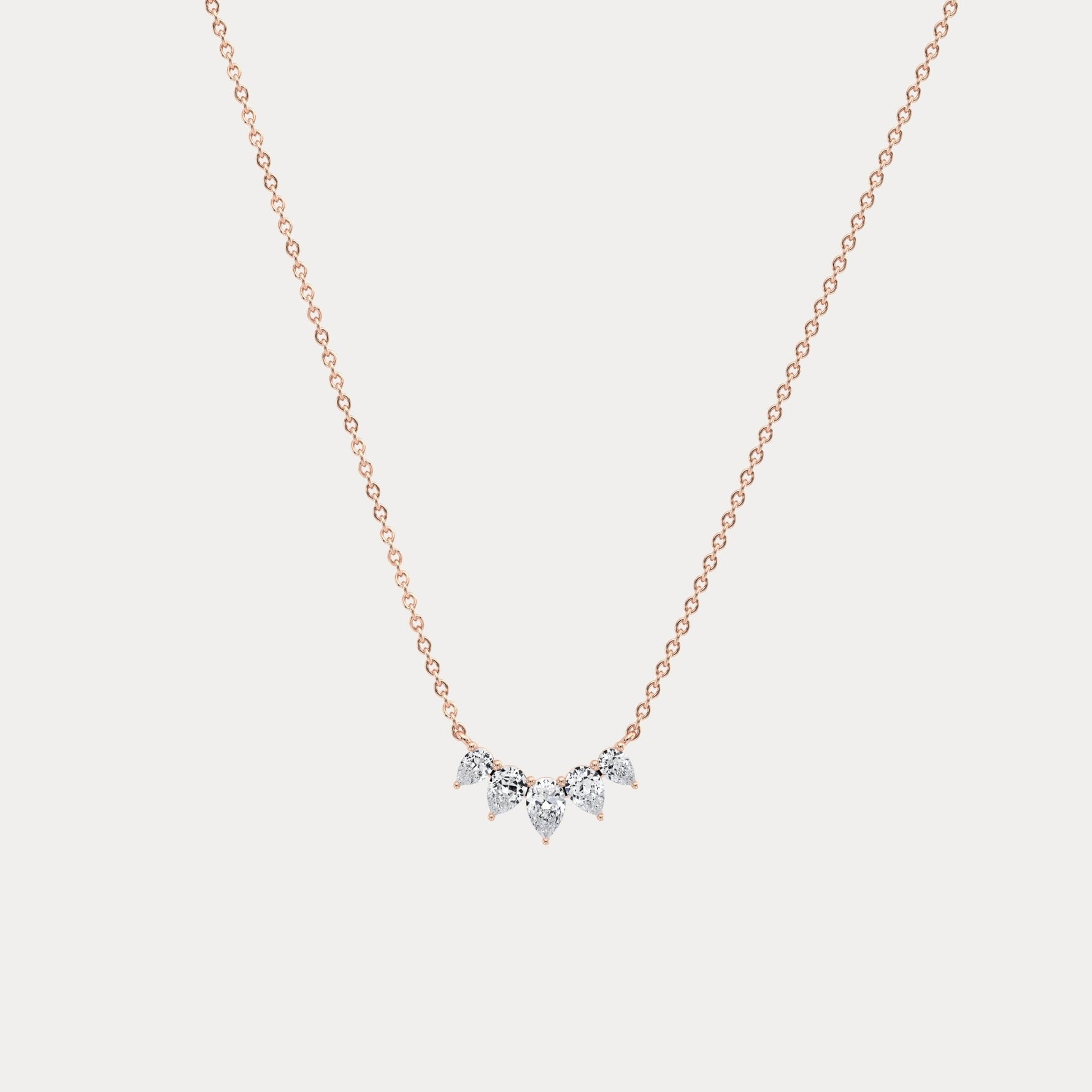 Pear Lab Grown Diamond Cluster Necklace - Necklaces