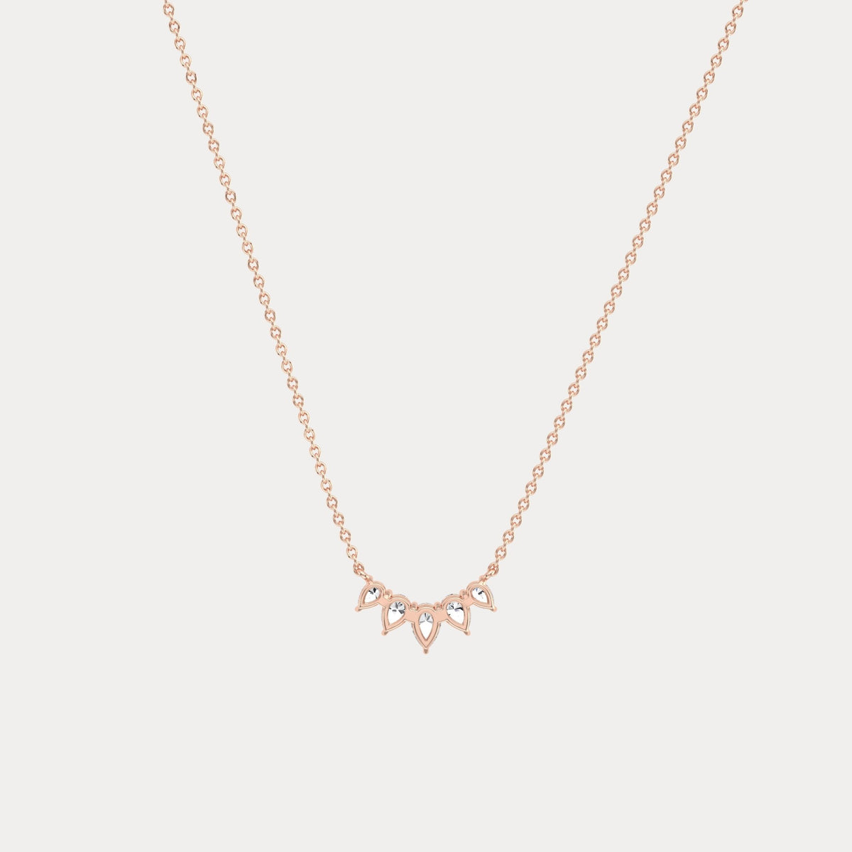 Pear Lab Grown Diamond Cluster Necklace - Necklaces