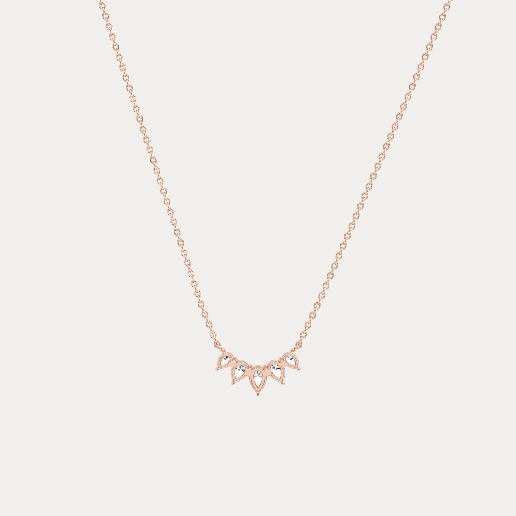 Pear Lab Grown Diamond Cluster Necklace - Necklaces