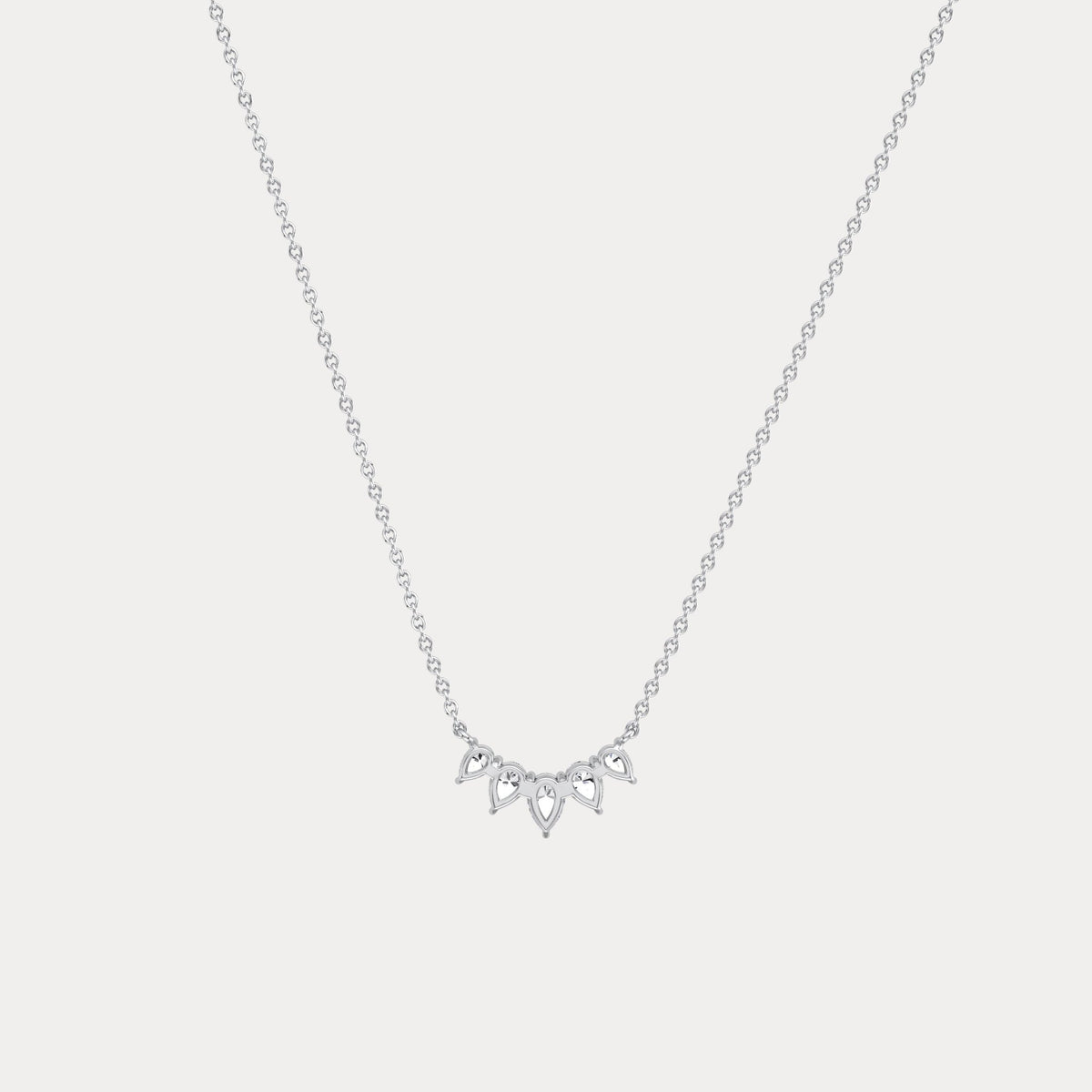 Pear Lab Grown Diamond Cluster Necklace - Necklaces
