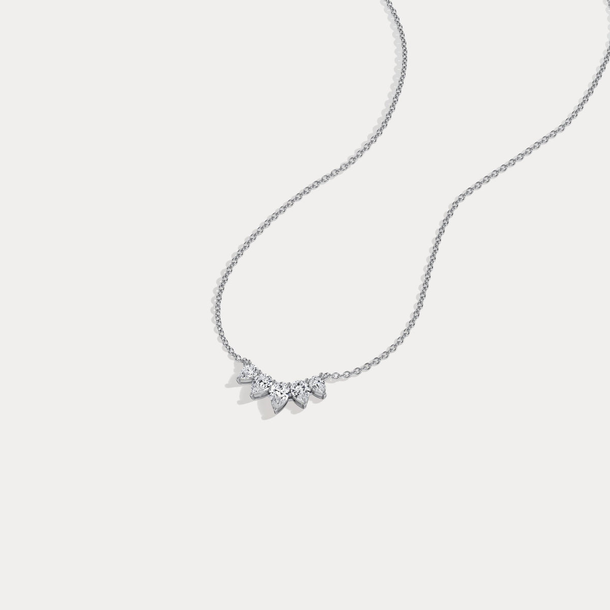 Pear Lab Grown Diamond Cluster Necklace - Necklaces