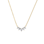 Pear Lab Grown Diamond Cluster Necklace - Necklaces