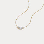 Pear Lab Grown Diamond Cluster Necklace - Necklaces