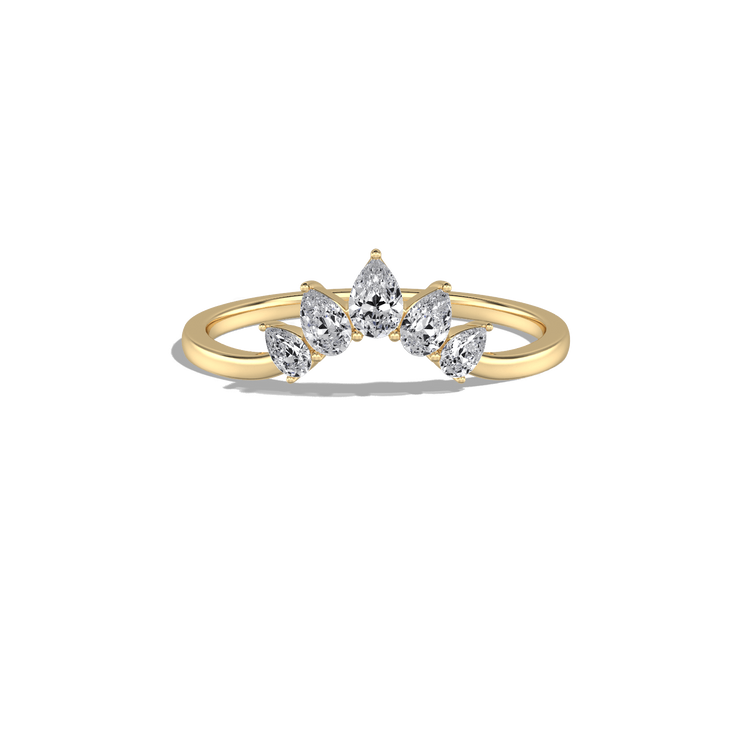 0.41CTW Lab Grown Diamond Curved Anniversary Band - Rings