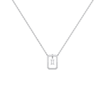 Emerald Cut Lab Diamond Rectangular Pendant Necklace - 