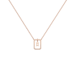 Emerald Cut Lab Diamond Rectangular Pendant Necklace - 