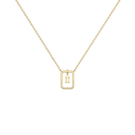 Emerald Cut Lab Diamond Rectangular Pendant Necklace - 
