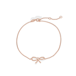 Lab Grown Diamond Bow Bracelet In 14K Solid Gold/Platinum - Bracelets