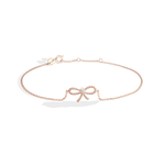 Lab Grown Diamond Bow Bracelet In 14K Solid Gold/Platinum - Bracelets