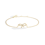 Lab Grown Diamond Bow Bracelet In 14K Solid Gold/Platinum - Bracelets