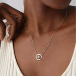 Double Ring Moissanite Pendant Necklace For Women - 