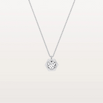 Hexagon Lab Grown Diamond Necklace in 14K Solid Gold/Platinum - Necklaces