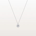 Hexagon Lab Grown Diamond Necklace in 14K Solid Gold/Platinum - Necklaces
