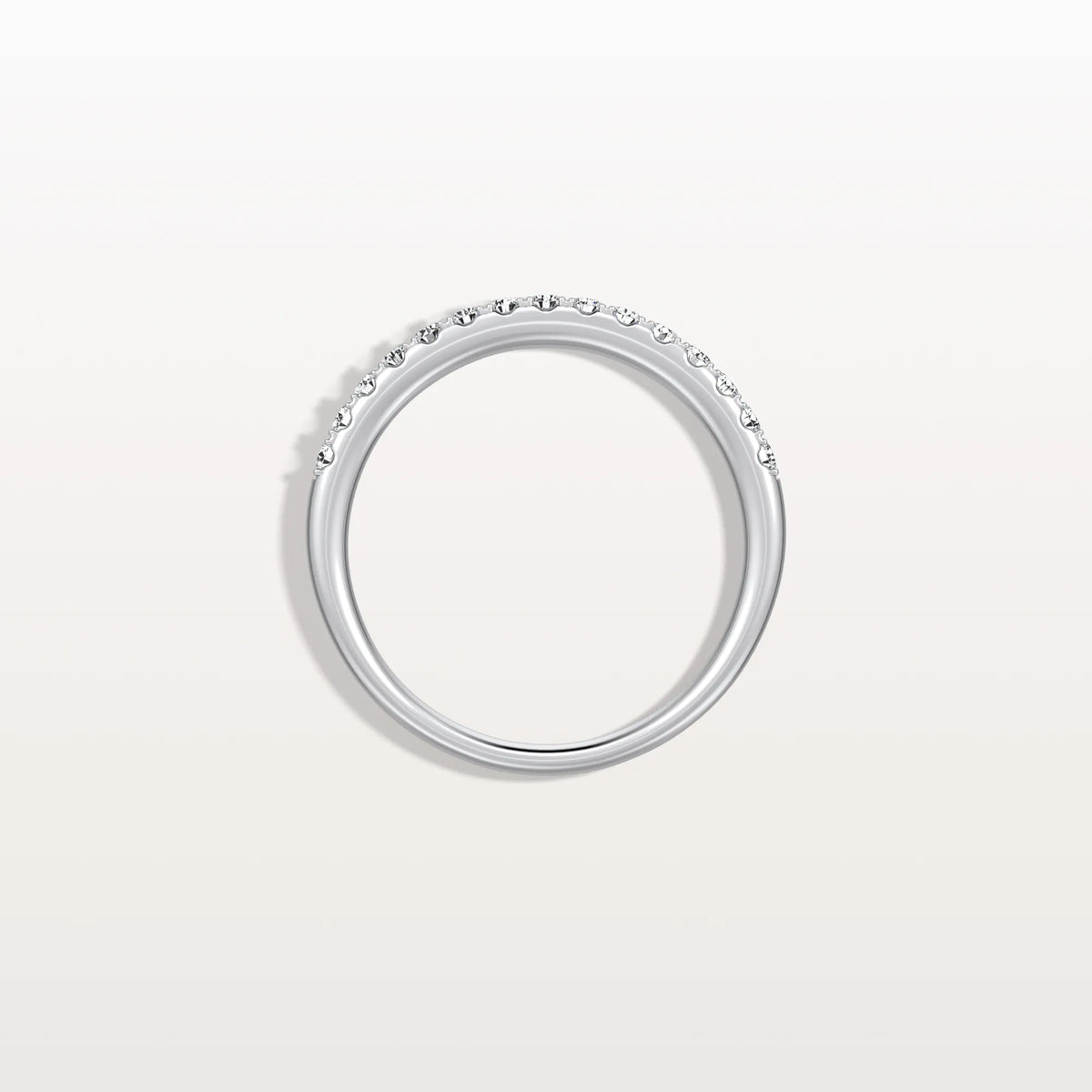 Lab Diamond Half Eternity Band Ring in 14K Gold/Platinum - Rings