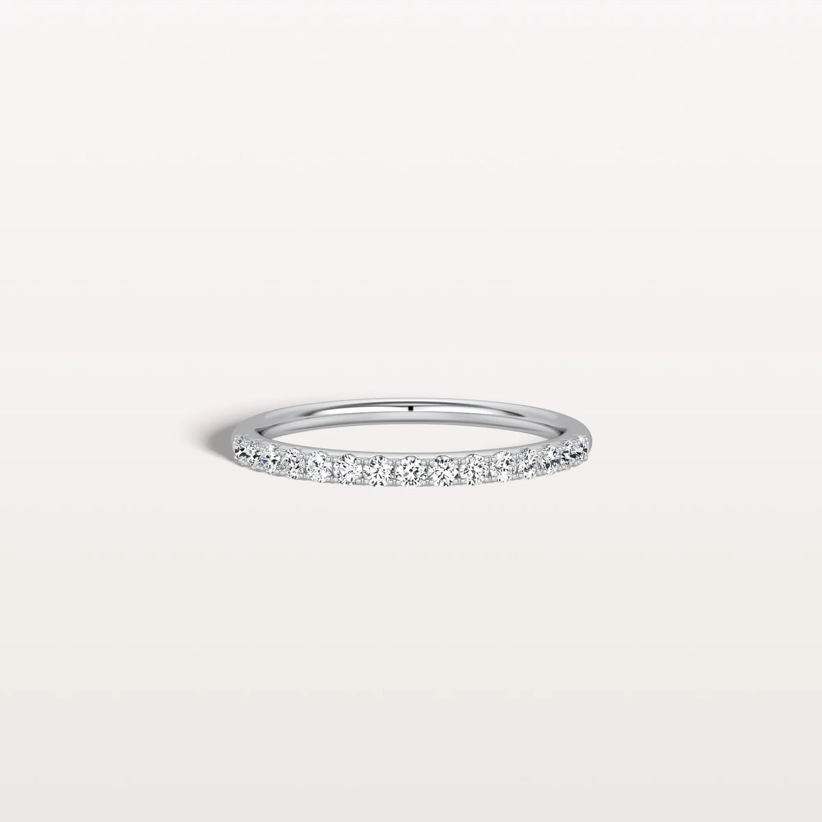 Lab Diamond Half Eternity Band Ring in 14K Gold/Platinum - Rings