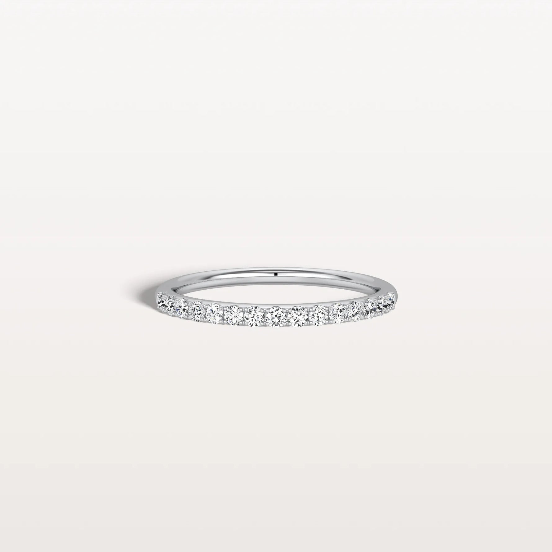 Lab Diamond Half Eternity Band Ring in 14K Gold/Platinum - Rings