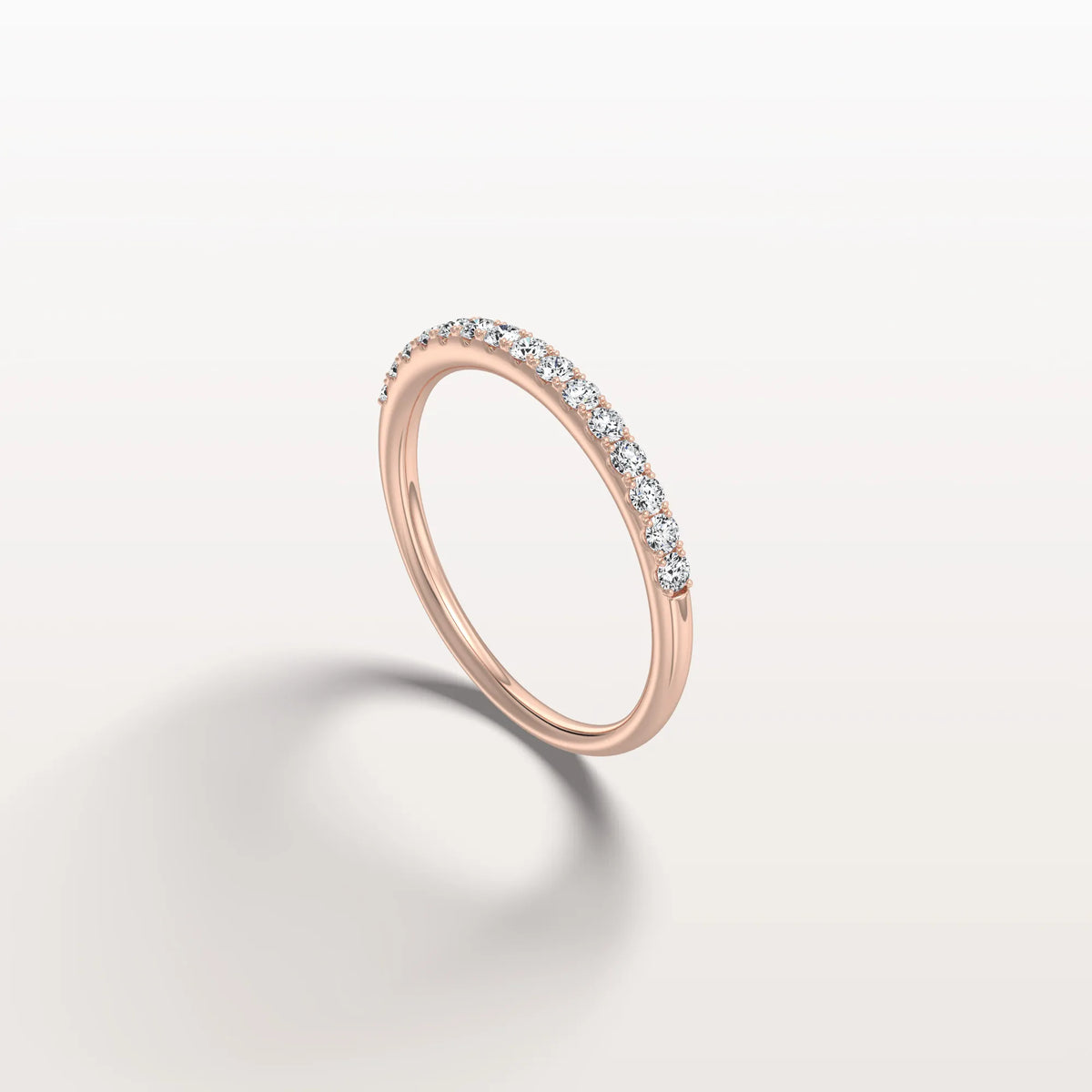 Lab Diamond Half Eternity Band Ring in 14K Gold/Platinum - Rings