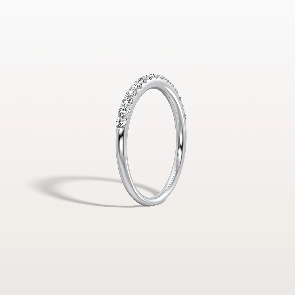 Lab Diamond Half Eternity Band Ring in 14K Gold/Platinum - Rings