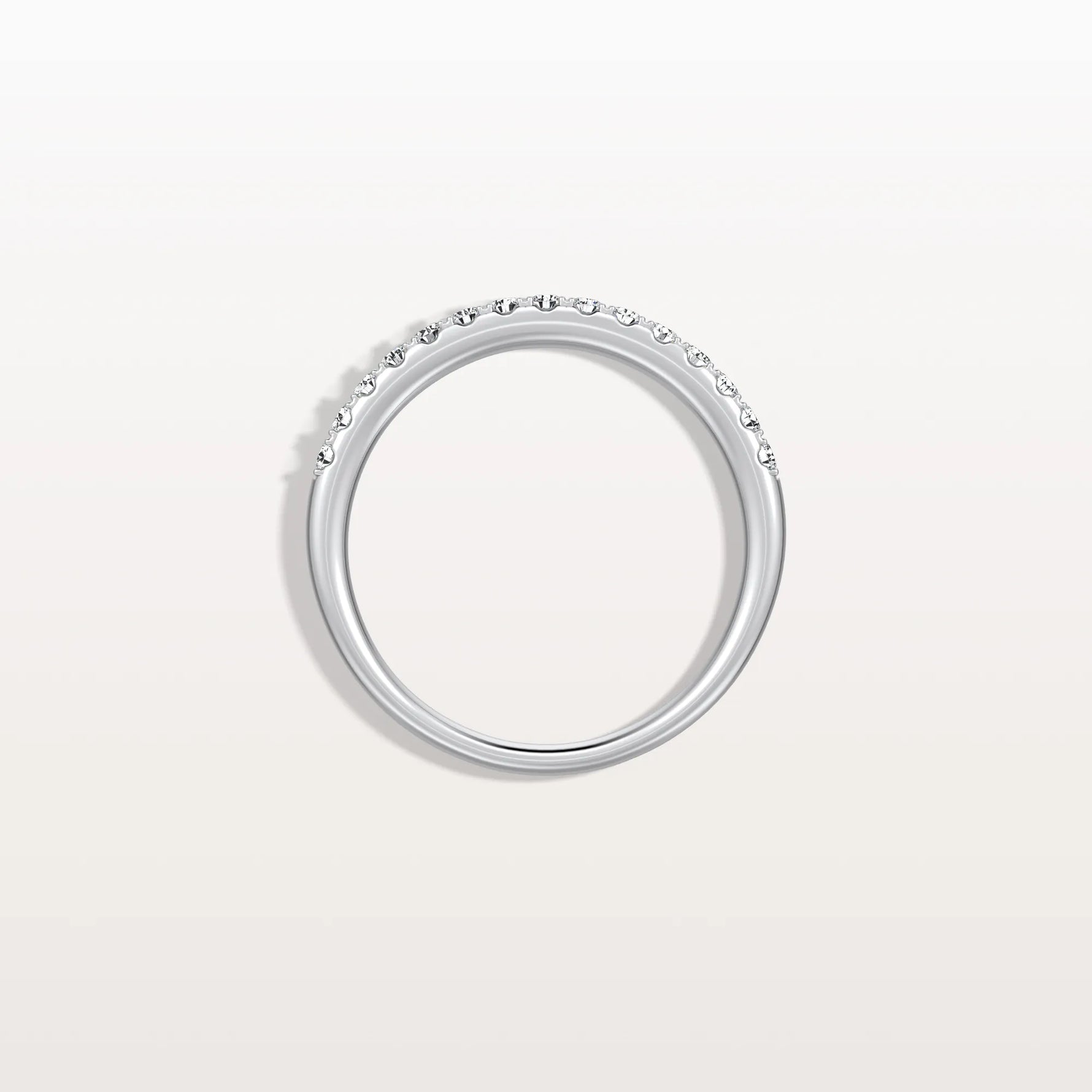 Lab Diamond Half Eternity Band Ring in 14K Gold/Platinum - Rings