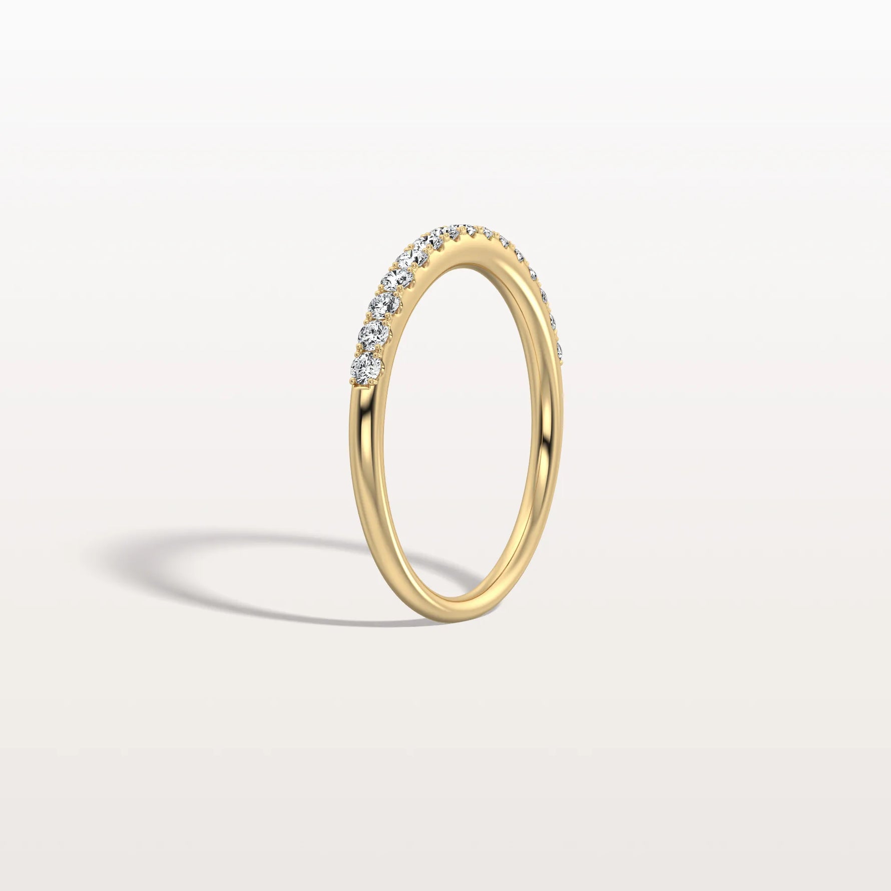 Lab Diamond Half Eternity Band Ring in 14K Gold/Platinum - Rings