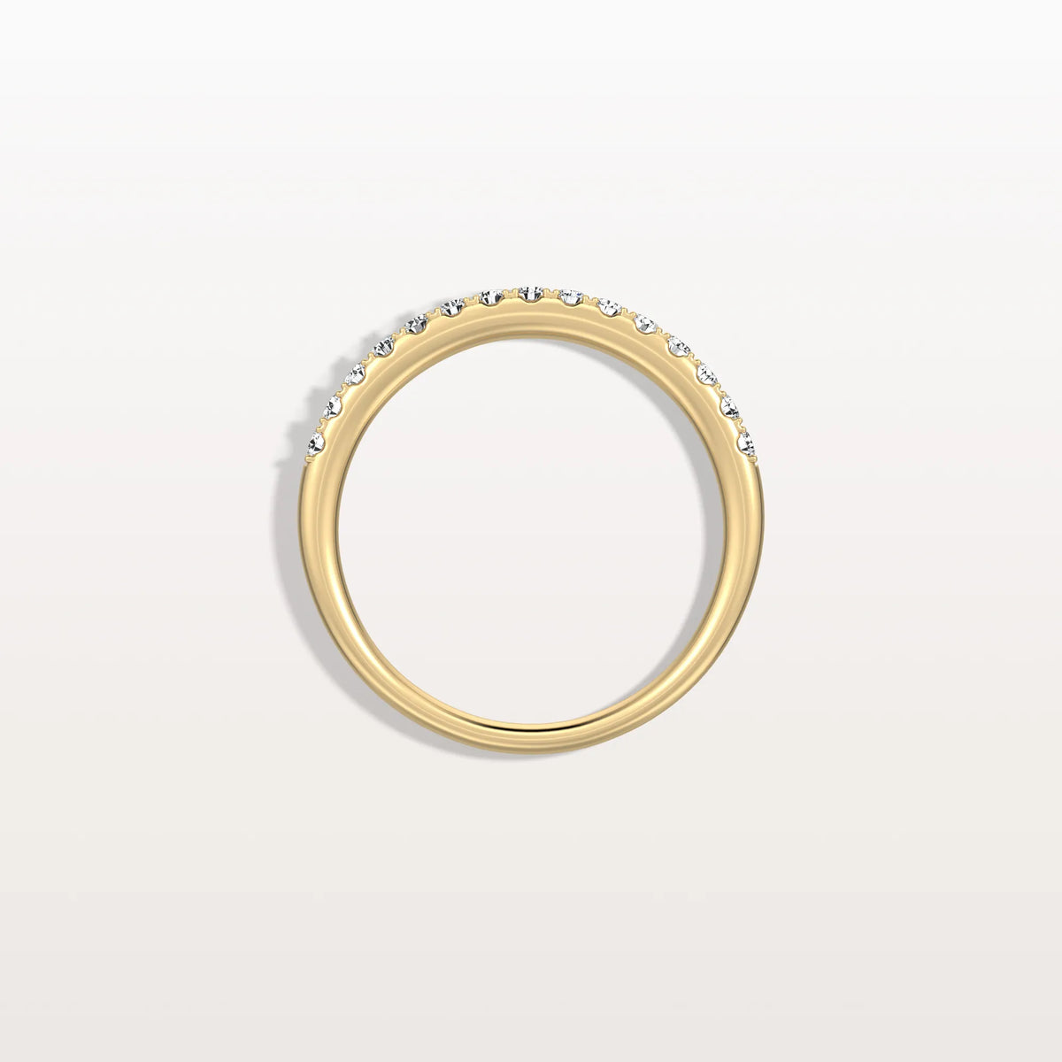 Lab Diamond Half Eternity Band Ring in 14K Gold/Platinum - Rings