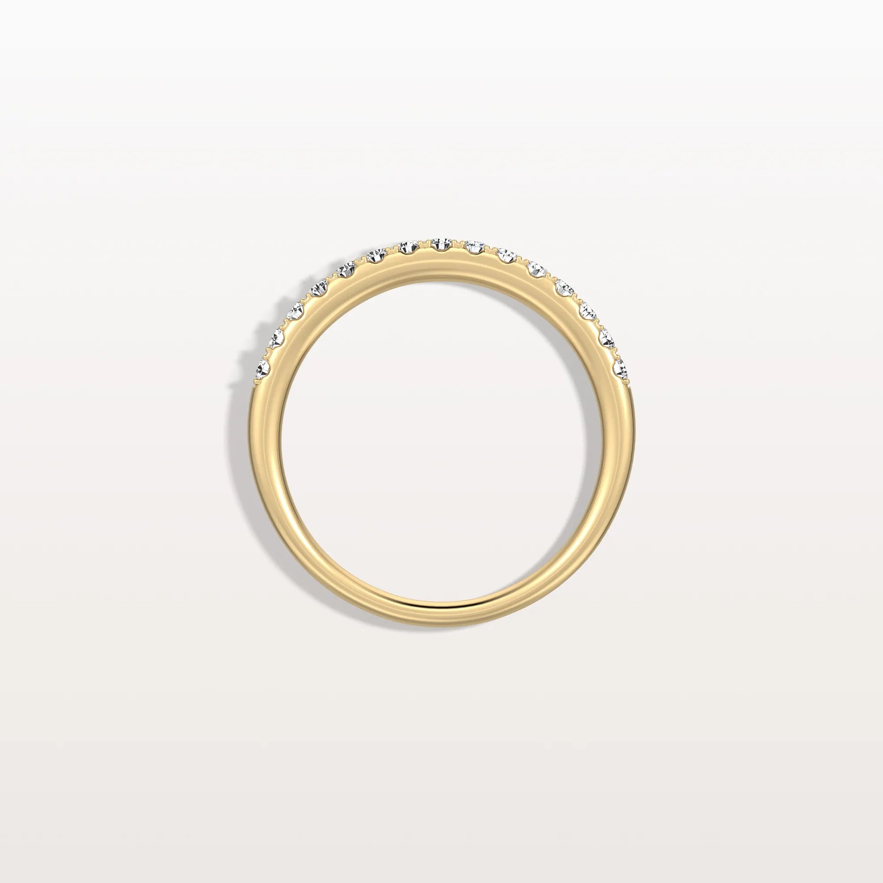 Lab Diamond Half Eternity Band Ring in 14K Gold/Platinum - Rings
