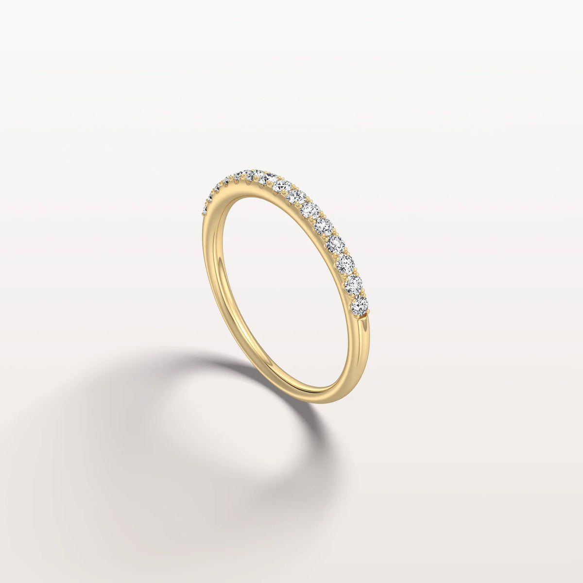 Lab Diamond Half Eternity Band Ring in 14K Gold/Platinum - Rings