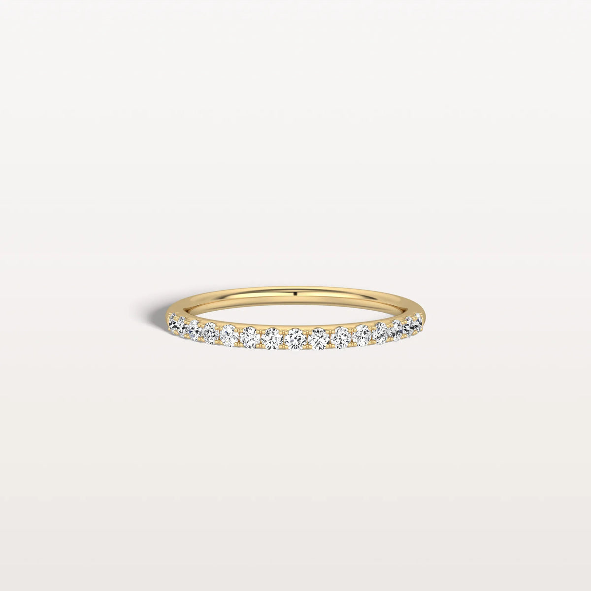 Lab Diamond Half Eternity Band Ring in 14K Gold/Platinum - Rings