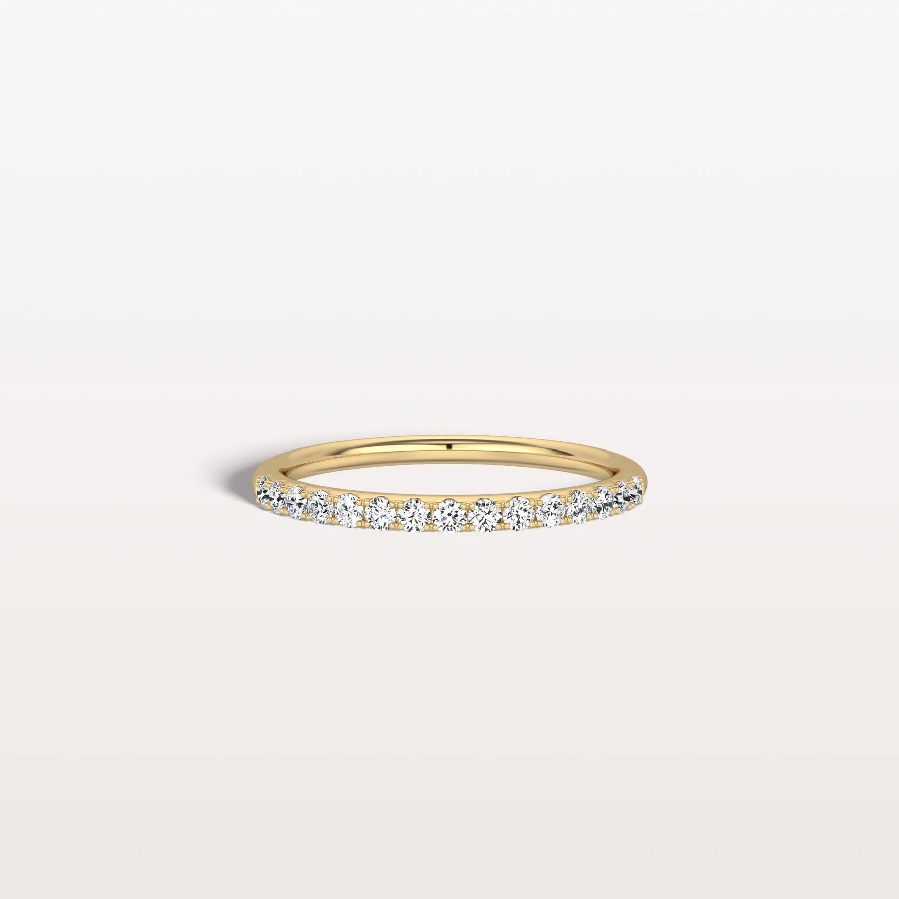 Lab Diamond Half Eternity Band Ring in 14K Gold/Platinum - Rings