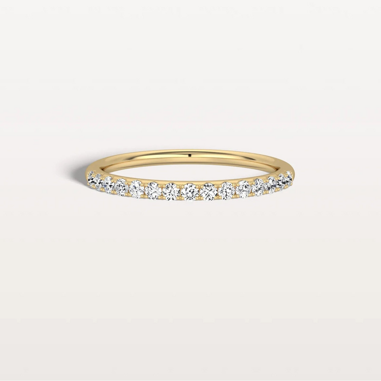 Lab Diamond Half Eternity Band Ring in 14K Gold/Platinum - Rings