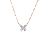 0.5CTW Lab Grown Diamond Butterfly Necklace In 14K Solid Gold/Platinum - Necklaces