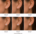 Round Lab-Grown Diamond Solitaire Stud Earrings - Earrings