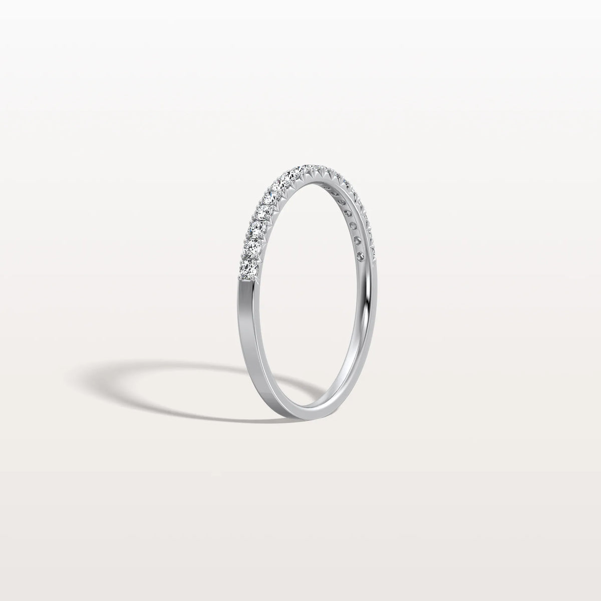 Lab Diamonds Stackable Pave Wedding Band - Rings