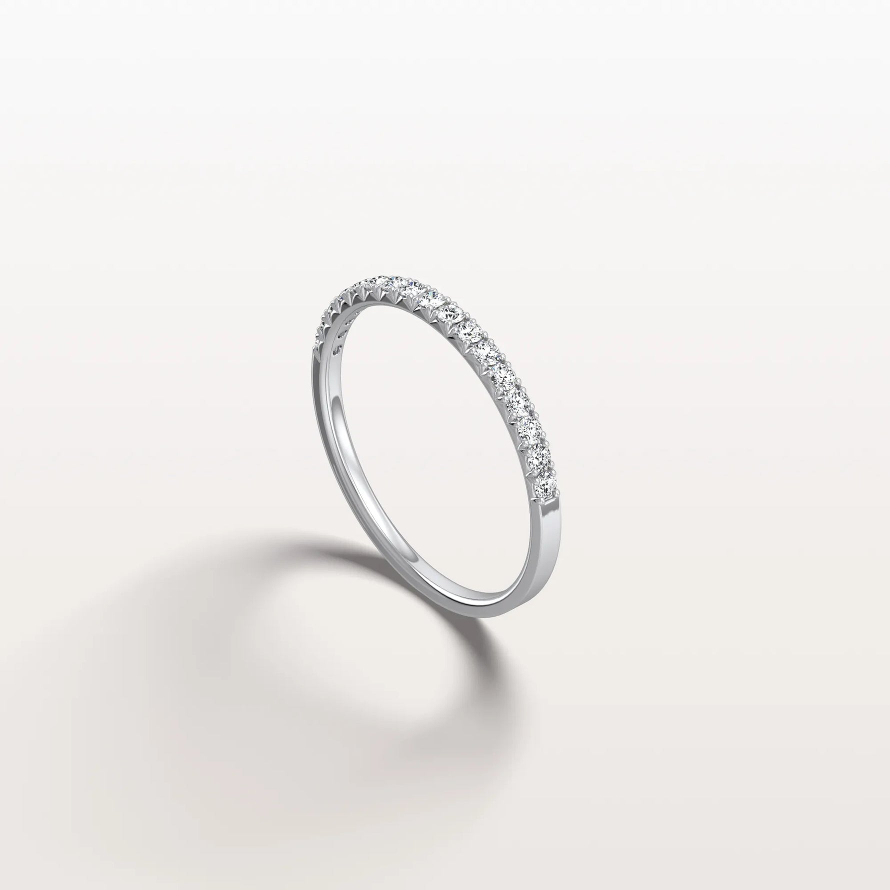 Lab Diamonds Stackable Pave Wedding Band - Rings