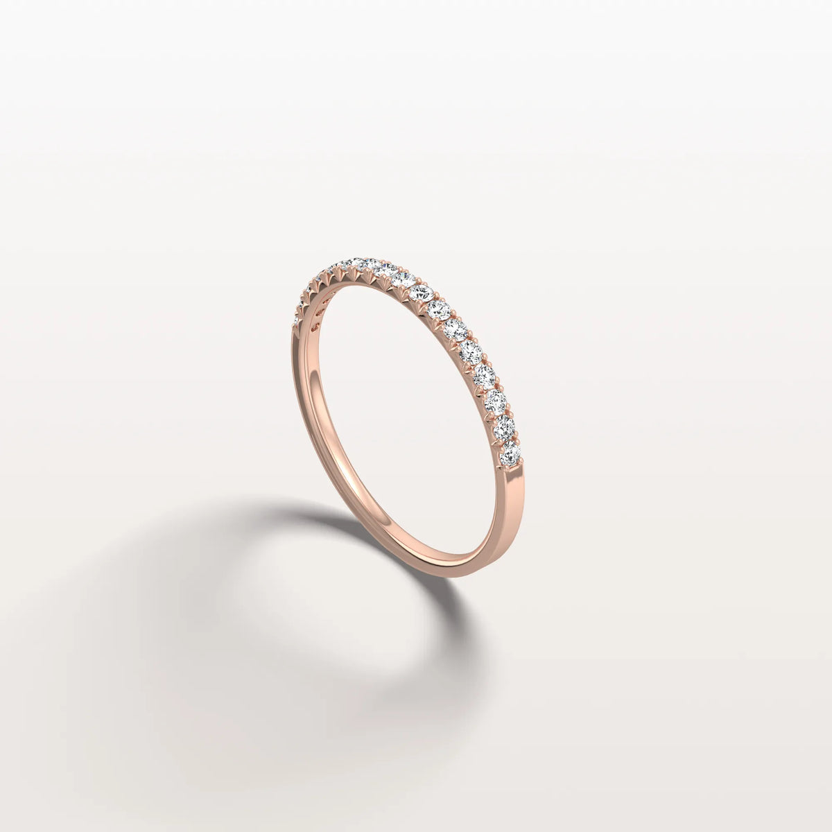 Lab Diamonds Stackable Pave Wedding Band - Rings