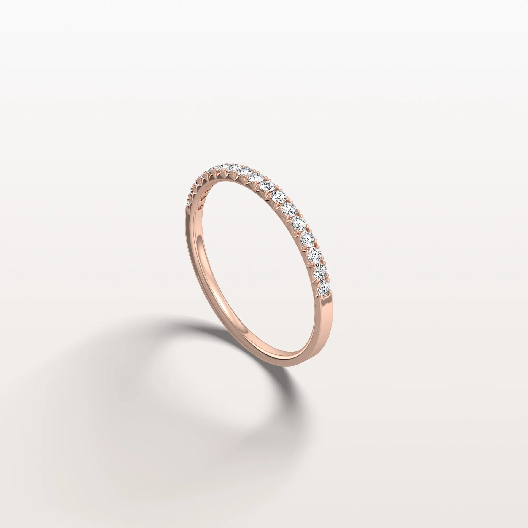 Lab Diamonds Stackable Pave Wedding Band - Rings