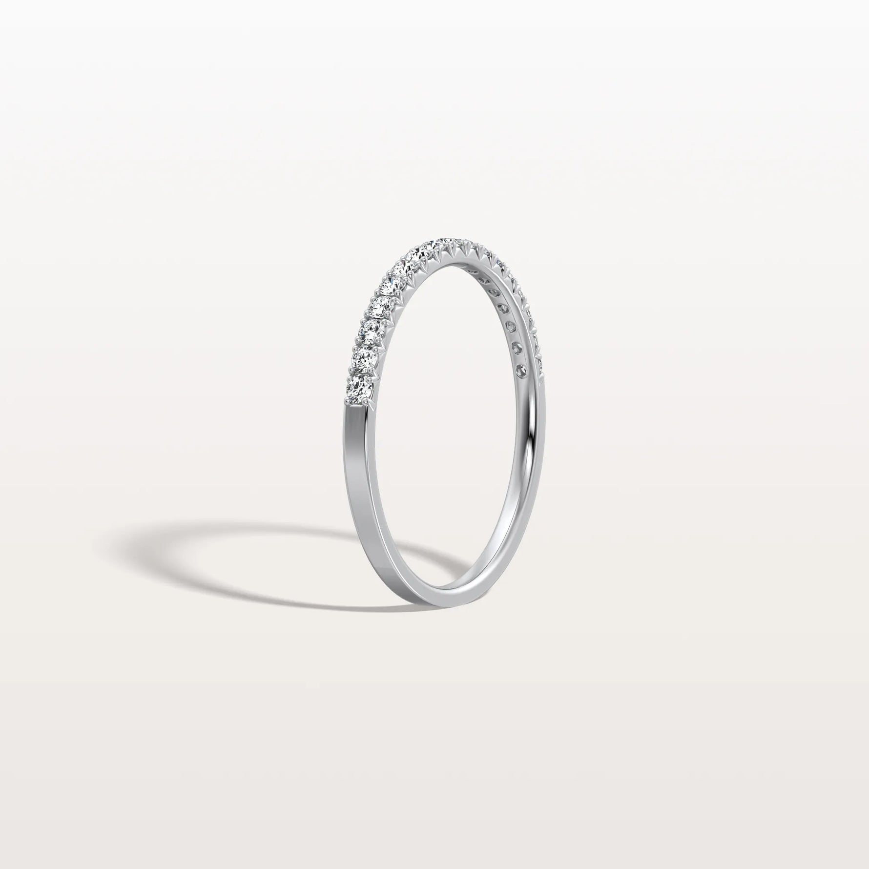 Lab Diamonds Stackable Pave Wedding Band - Rings