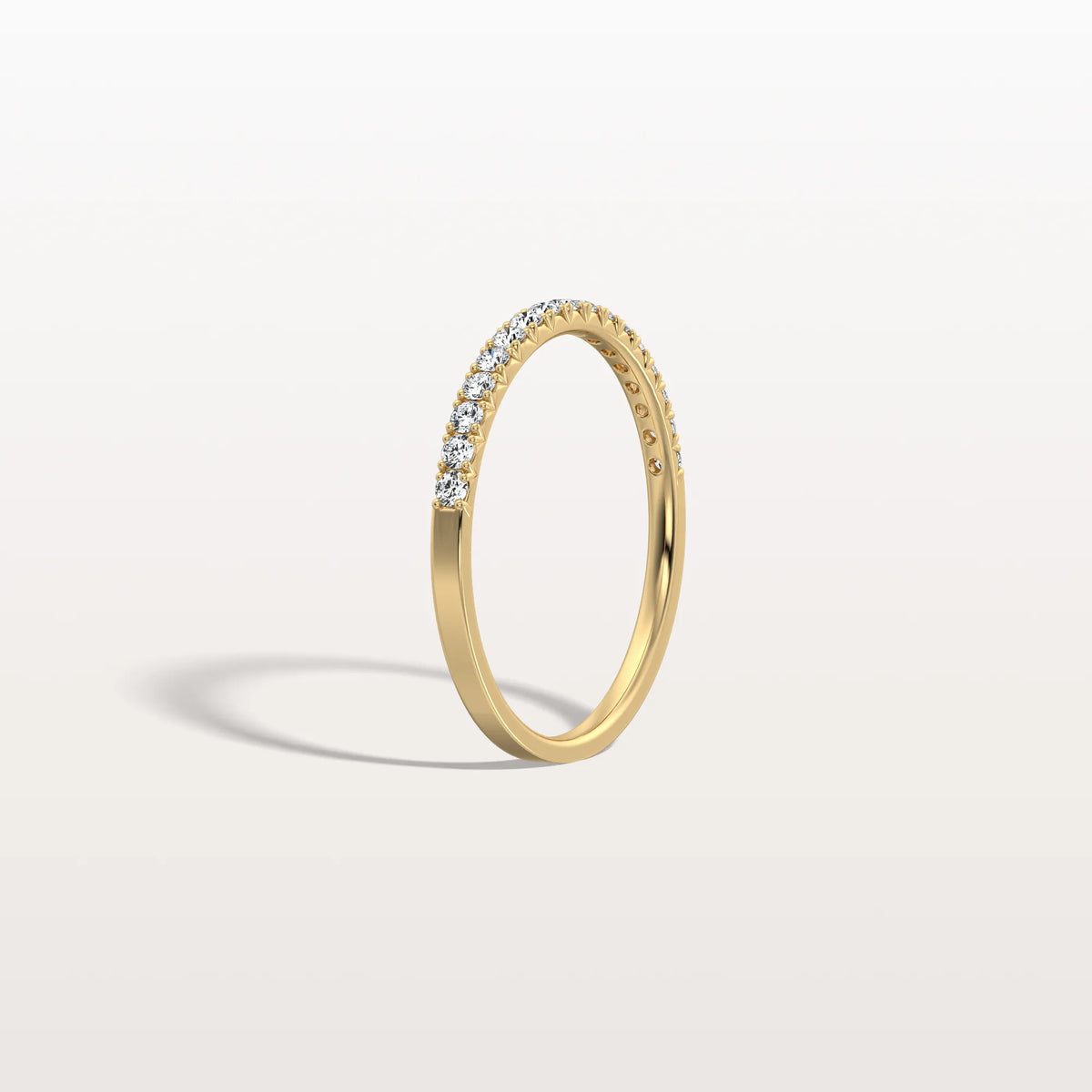 Lab Diamonds Stackable Pave Wedding Band - Rings