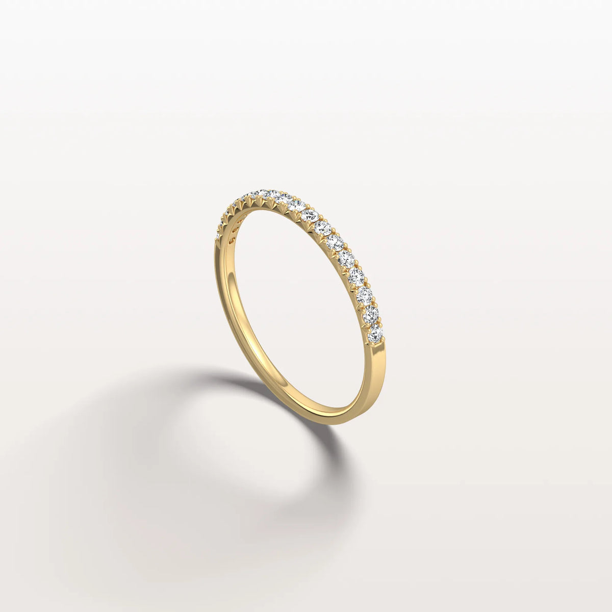 Lab Diamonds Stackable Pave Wedding Band - Rings