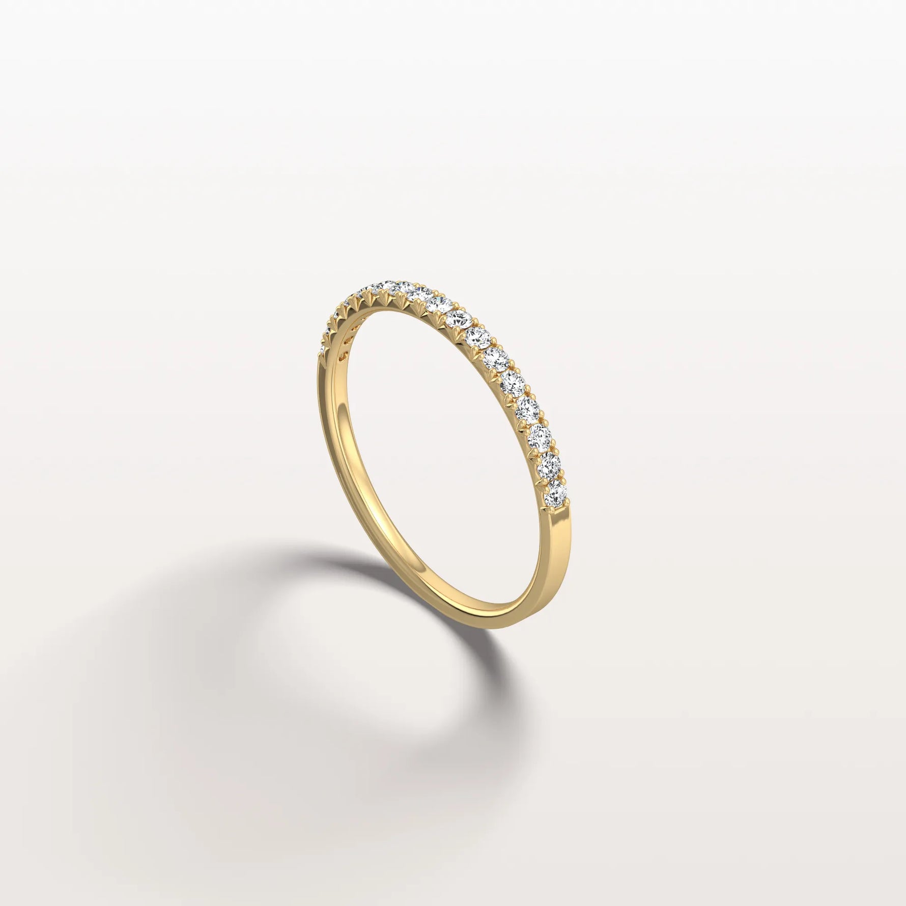 Lab Diamonds Stackable Pave Wedding Band - Rings