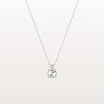 1CT Round Lab Grown Diamond Necklace in 14K Gold/Platinum - Necklaces