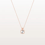 1CT Round Lab Grown Diamond Necklace in 14K Gold/Platinum - Necklaces