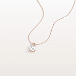 1CT Round Lab Grown Diamond Necklace in 14K Gold/Platinum - Necklaces