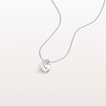 1CT Round Lab Grown Diamond Necklace in 14K Gold/Platinum - Necklaces