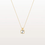 1CT Round Lab Grown Diamond Necklace in 14K Gold/Platinum - Necklaces