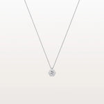 Hexagon Bezel Lab Grown Diamond Necklace in 14K Solid Gold/Platinum - Necklaces