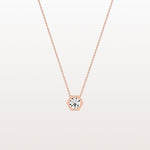 0.5CT Hexagon Lab Grown Diamond Necklace in 14K Solid Gold/Platinum - Necklaces