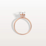 Hidden Halo 1CT Pear Lab Diamond Ring with Basket Setting - Rings