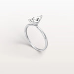 1CT Pear Cut Lab Diamond Engagement Ring In 14K Gold - Rings
