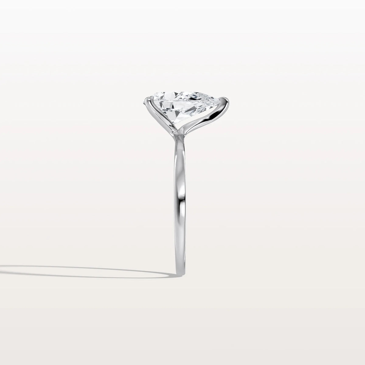 2CT Pear Cut Lab Diamond Engagement Ring In 14K Gold - Rings